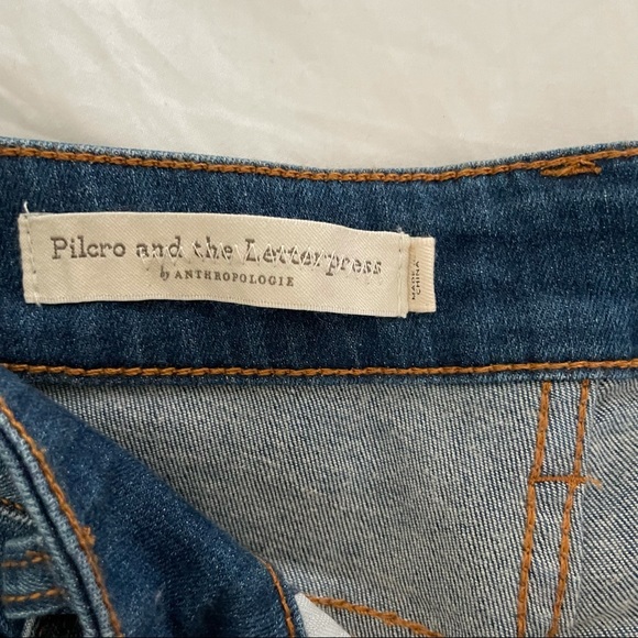 NWT Anthropologie Pilcro and the Letterpress High Rise Flare Crop Jeans Size 25 - Picture 9 of 16